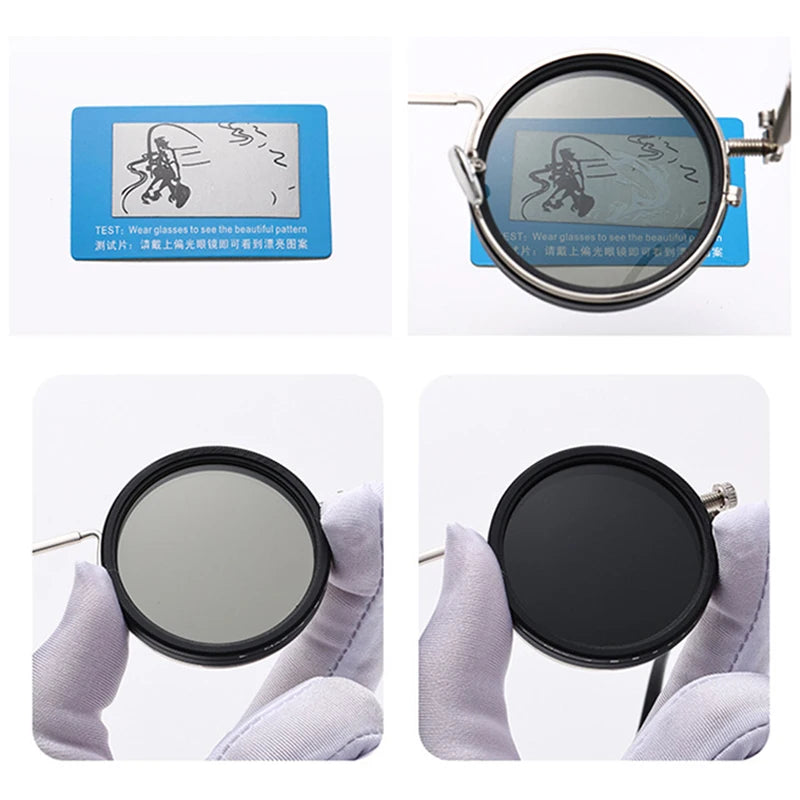 So & ei retro redondo punk masculino esportes ao ar livre polarizados óculos de sol tons uv400 feminino ND9-level ajustável escurecimento óculos de sol