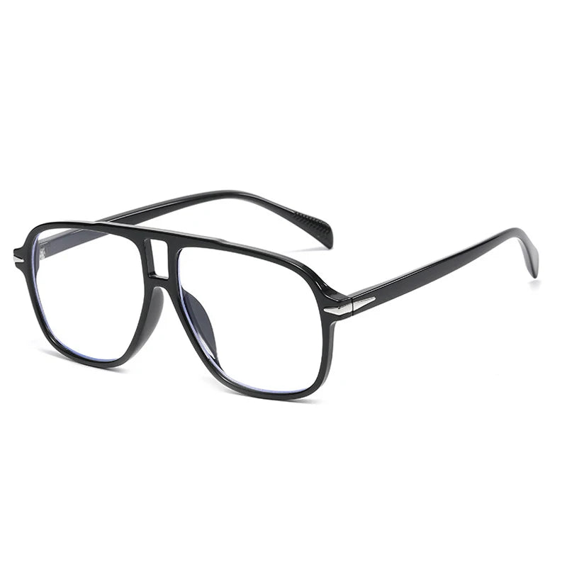 So & ei retro pontes duplas homens piloto óculos de sol moda rebites decoração tons uv400 feminino tendência leopardo óculos de sol