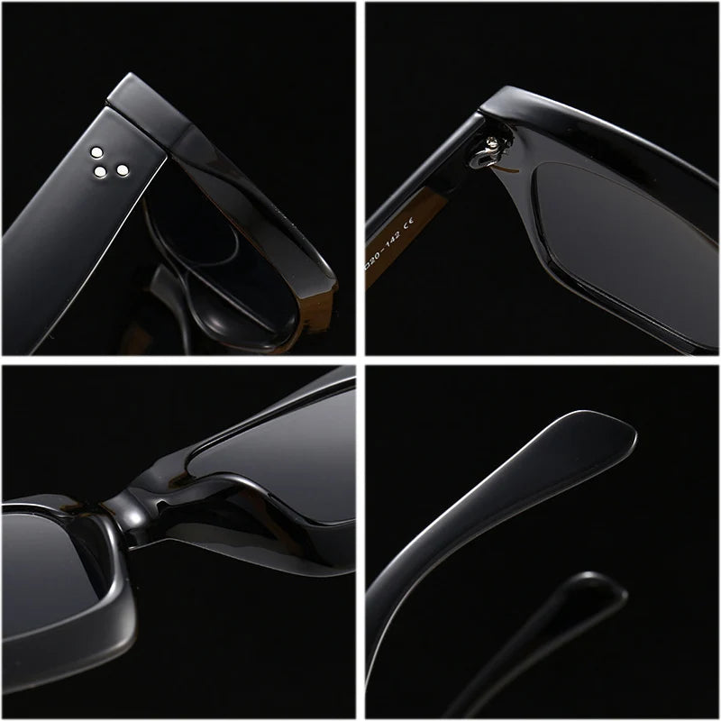 So & ei moda olho de gato óculos de sol feminino marca designer retro quadrado azul roxo óculos femininos unhas óculos de sol tons uv400