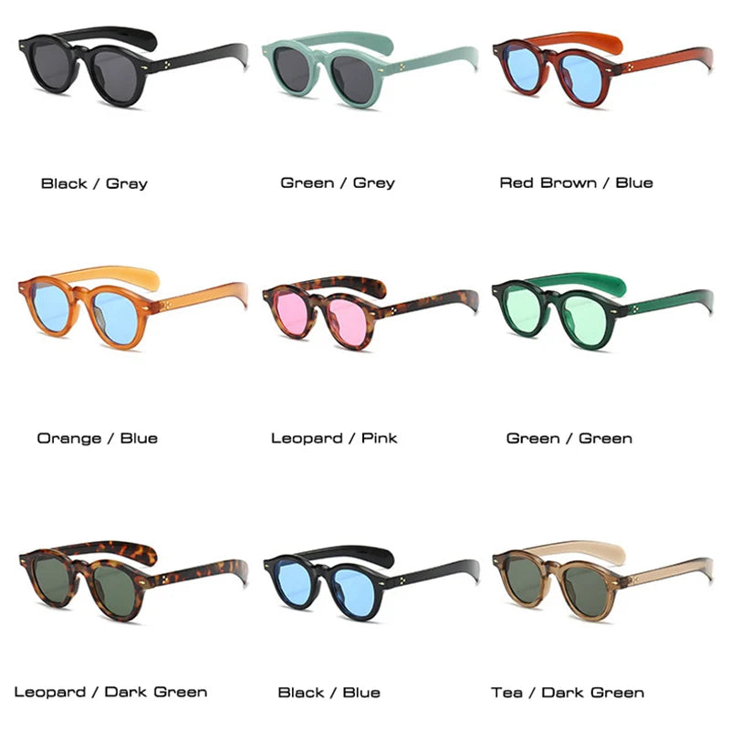 So & ei óculos de sol ovais vintage, moda feminina, lente oceano transparente, uv400, masculino, tendência, rebites, redondo, azul, verde