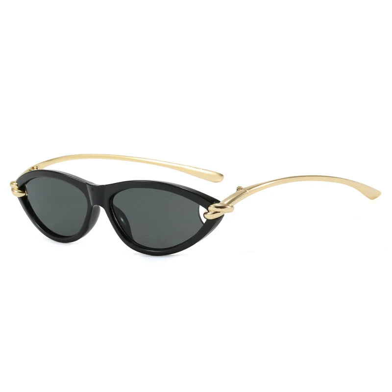 SO & EI Ins Moda Popular Olho de Gato Doce Cor Mulheres Óculos de Sol de Luxo Marca Designer Oval Oco Shades UV400 Homens Óculos de Sol