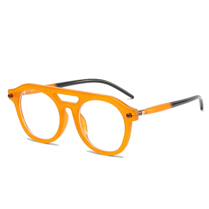 So & ei retro pontes duplas piloto masculino rebites óculos de sol moda claro gradiente tons uv400 marca feminina designer punk óculos de sol