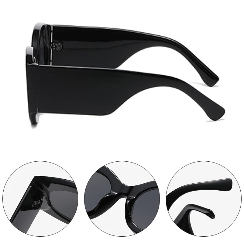 SO&EI Moda Oversized Oval Mulheres Óculos de Sol Retro Jelly Color Shades UV400 Homens Gradiente Óculos de Sol