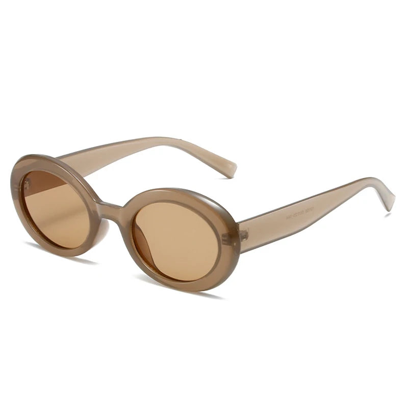 SO&EI Novo Oval Jelly Color Mulheres Óculos de Sol Moda Amarelo Verde Tons UV400 Homens Tendências Gradiente Óculos de Sol